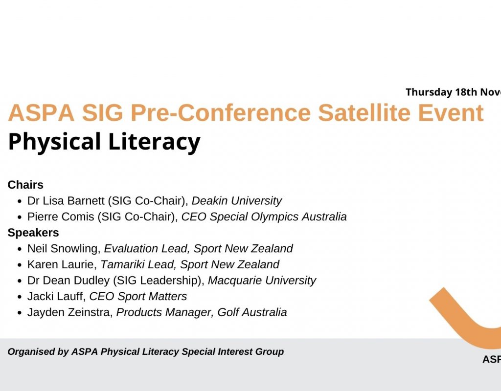 Physical Literacy SIG Webinar 18 Nov 2021