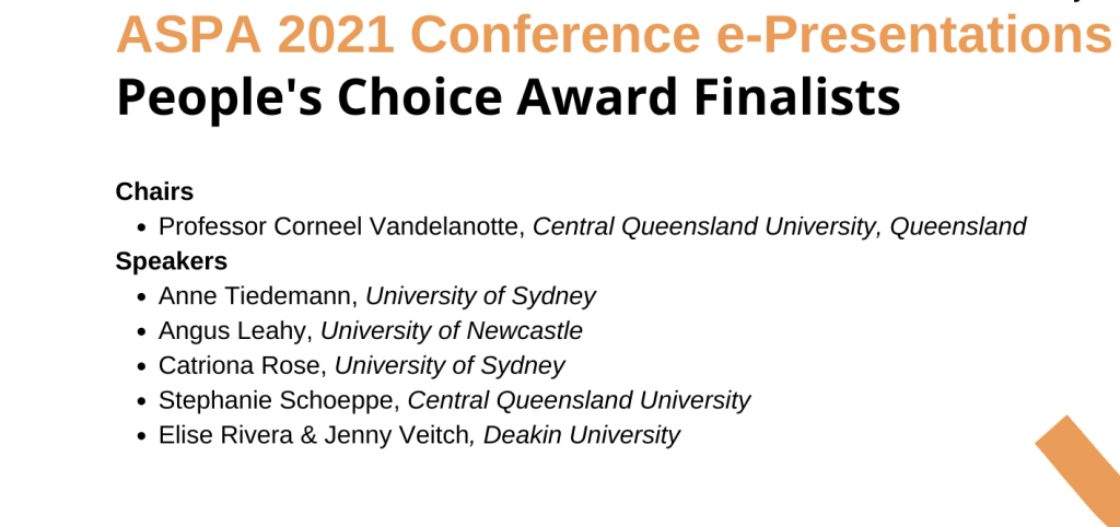 2021 Conference e-Presentation Webinar