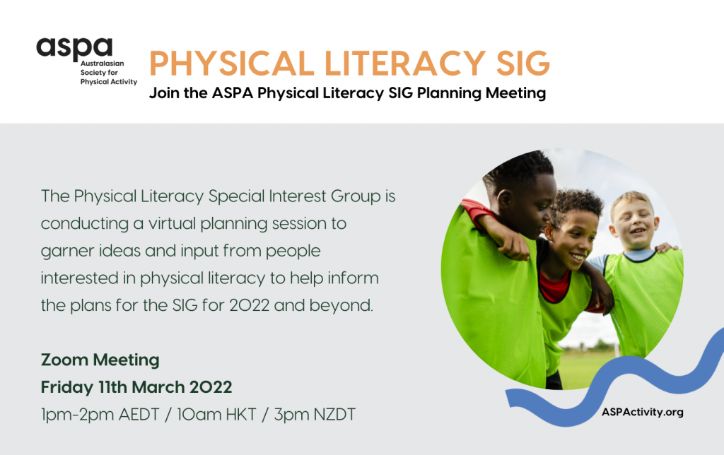 Physical Literacy SIG Virtual Planning Session 11-3-22